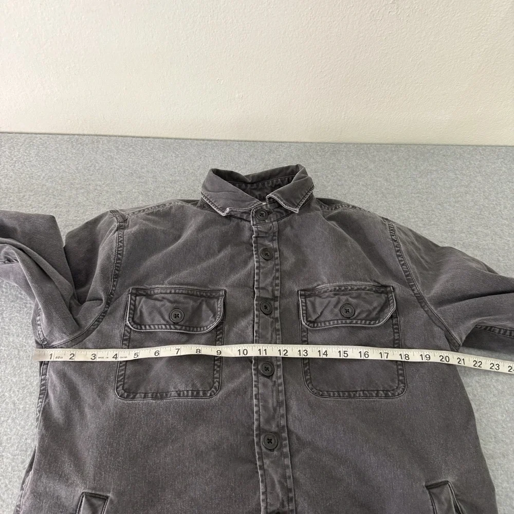Faherty Stretch Gray Blanket Lined CPO Shirt Jacket Workwear Men's Small
